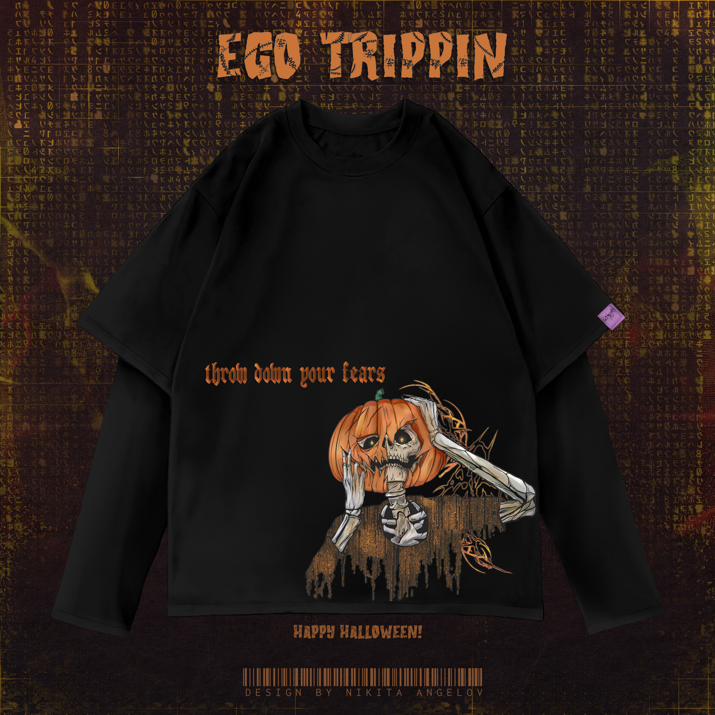лонгслив "halloween matrix tripp"