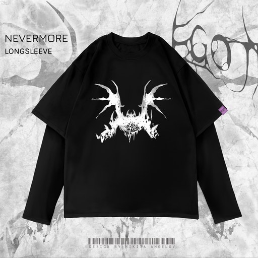 лонгслив "nevermore"