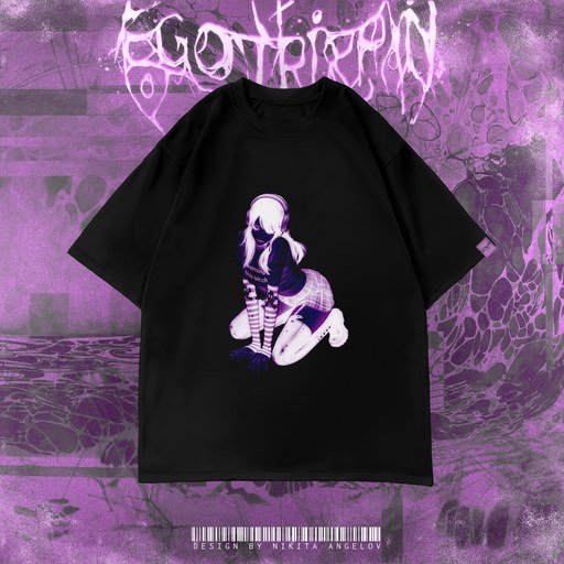 футболка "purple toxic girl"
